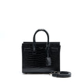 SAINT LAURENT/YSL SAC DE JOUR NANO CROC EMBOSSED BLACK SHW