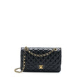 CHANEL MEDIUM CLASSIC DOUBLE FLAP BAG LAMBSKIN BLACK GHW