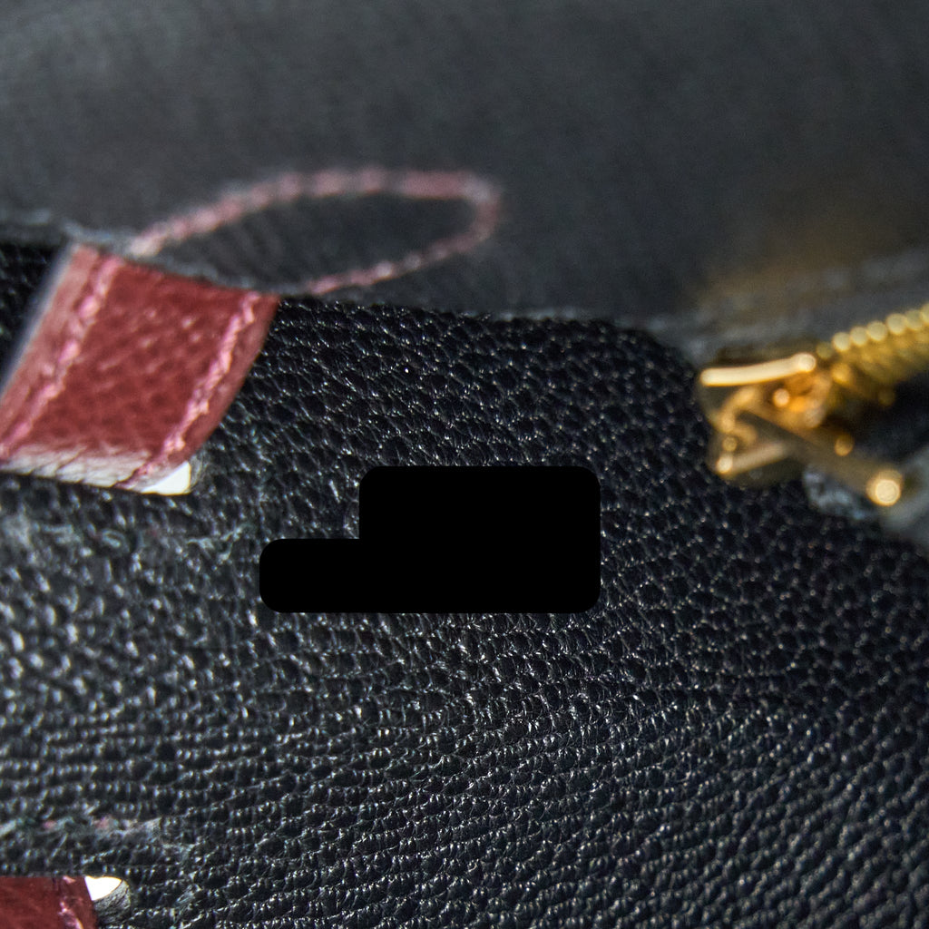 HERMES KELLY 25 SPECIAL ORDER EPSOM BLACK/ ROUGE H GHW