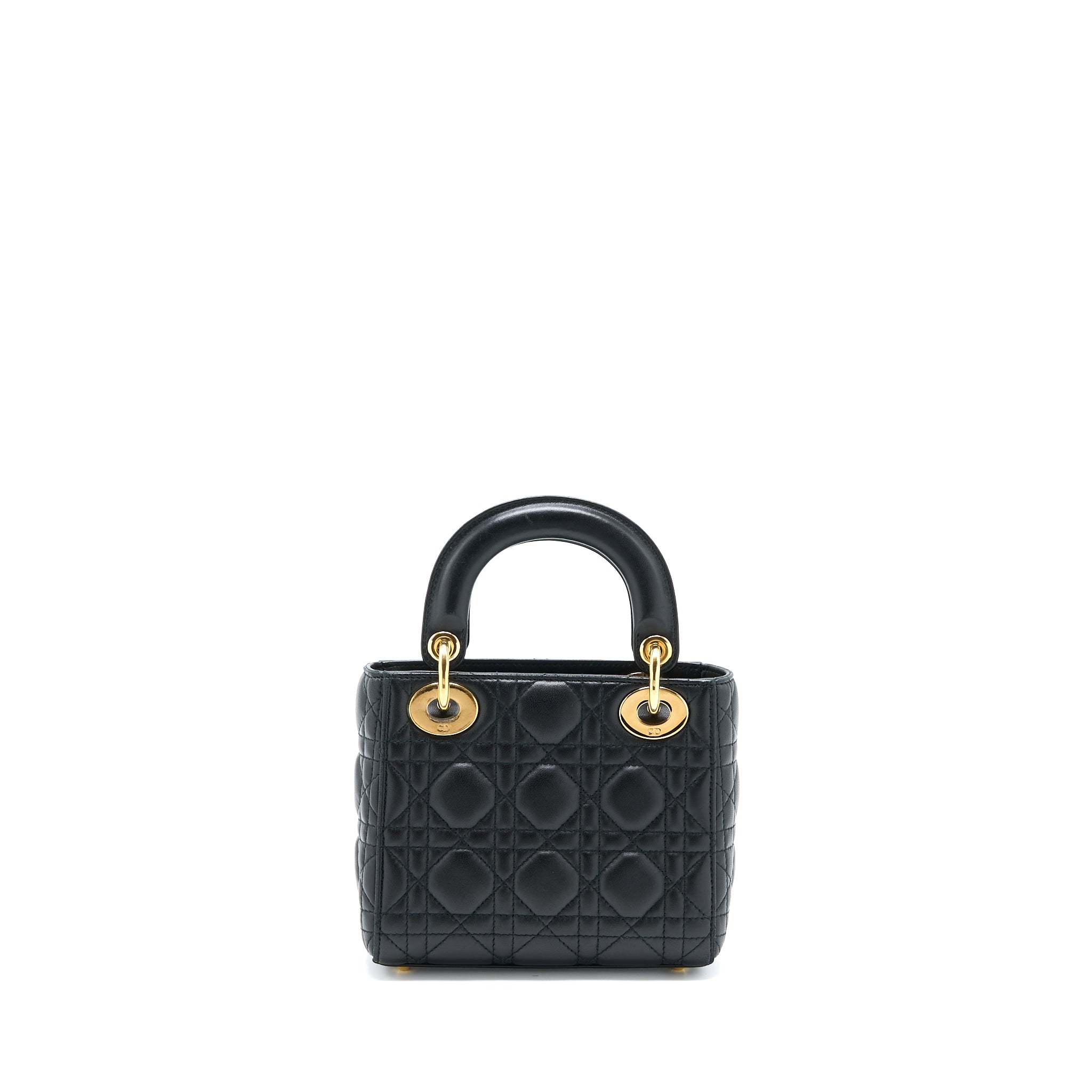 DIOR MINI LADY DIOR LAMBSKIN BLACK GHW
