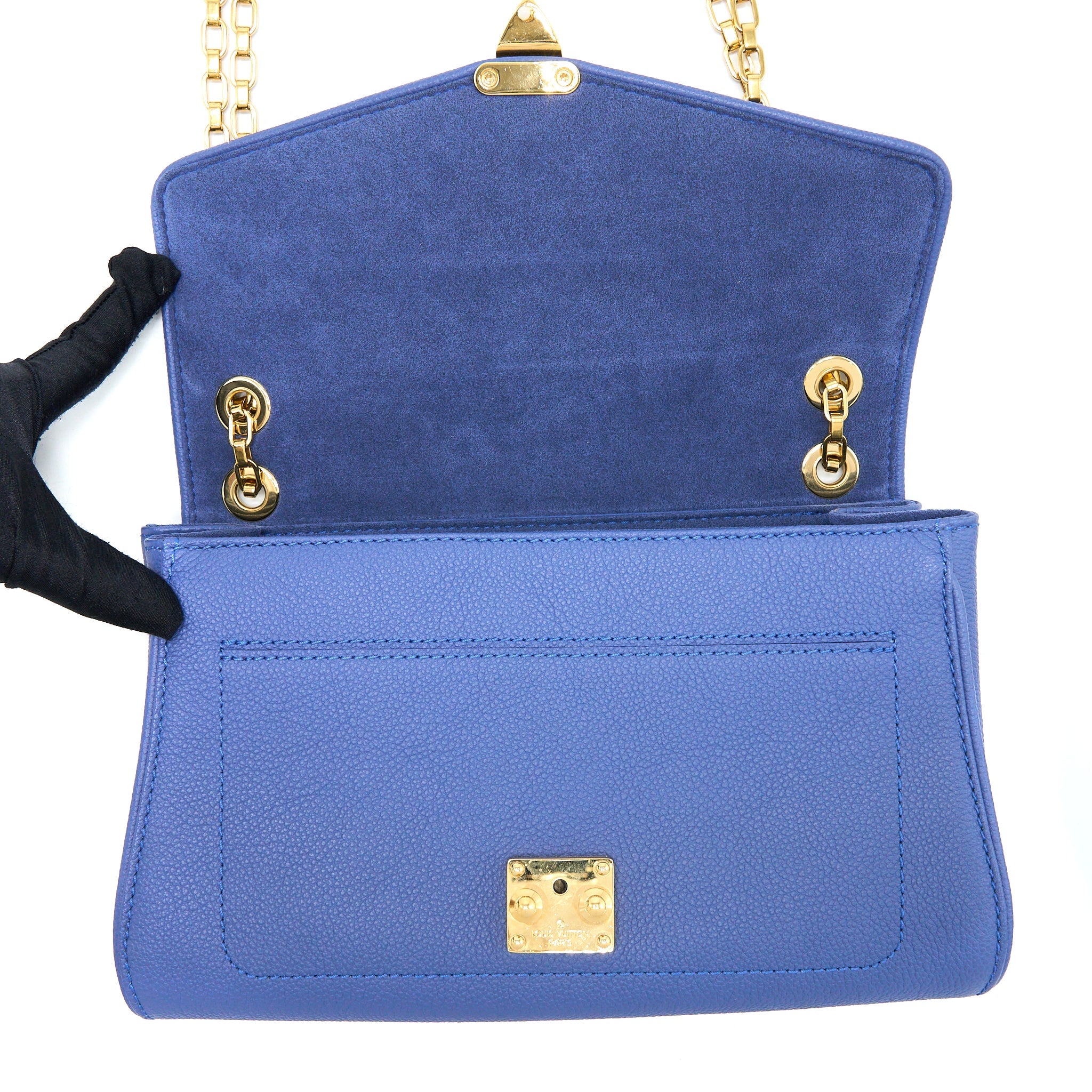LOUIS VUITTON SAINT GERMAINE CROSSBODY BAG MONOGRAM EMPREINTE BLUE GHW