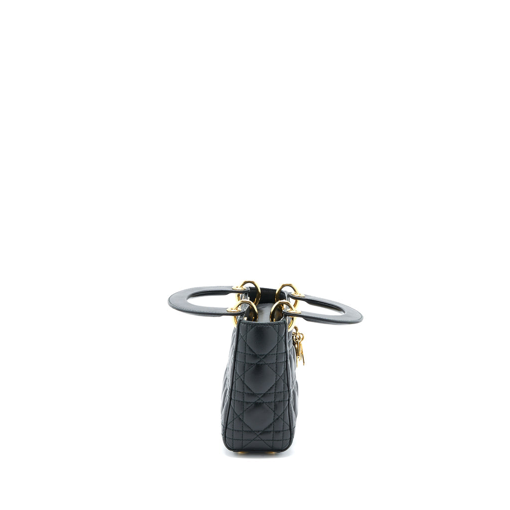 DIOR MINI LADY DIOR LAMBSKIN BLACK GHW