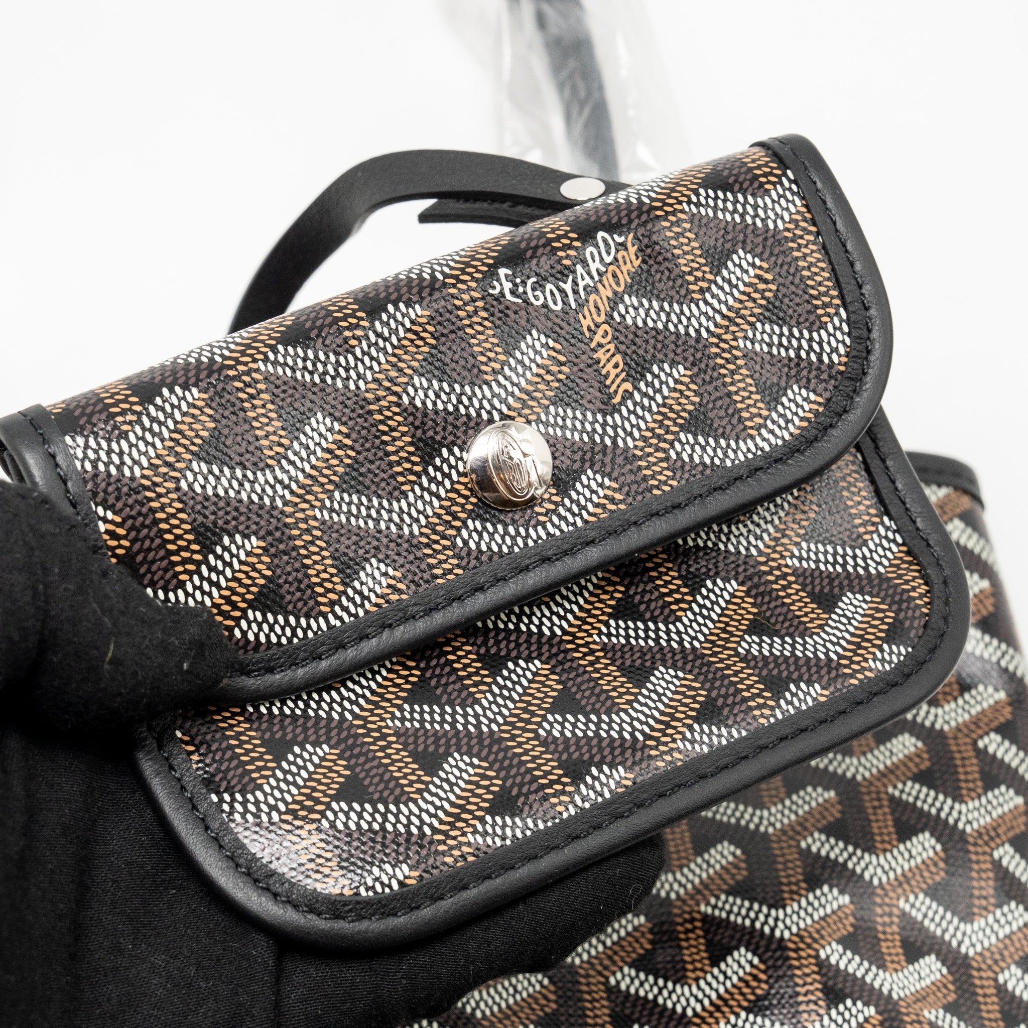 GOYARD MINI ANJOU TOTE GOYARDINE CANVAS / LEATHER BLACK SHW