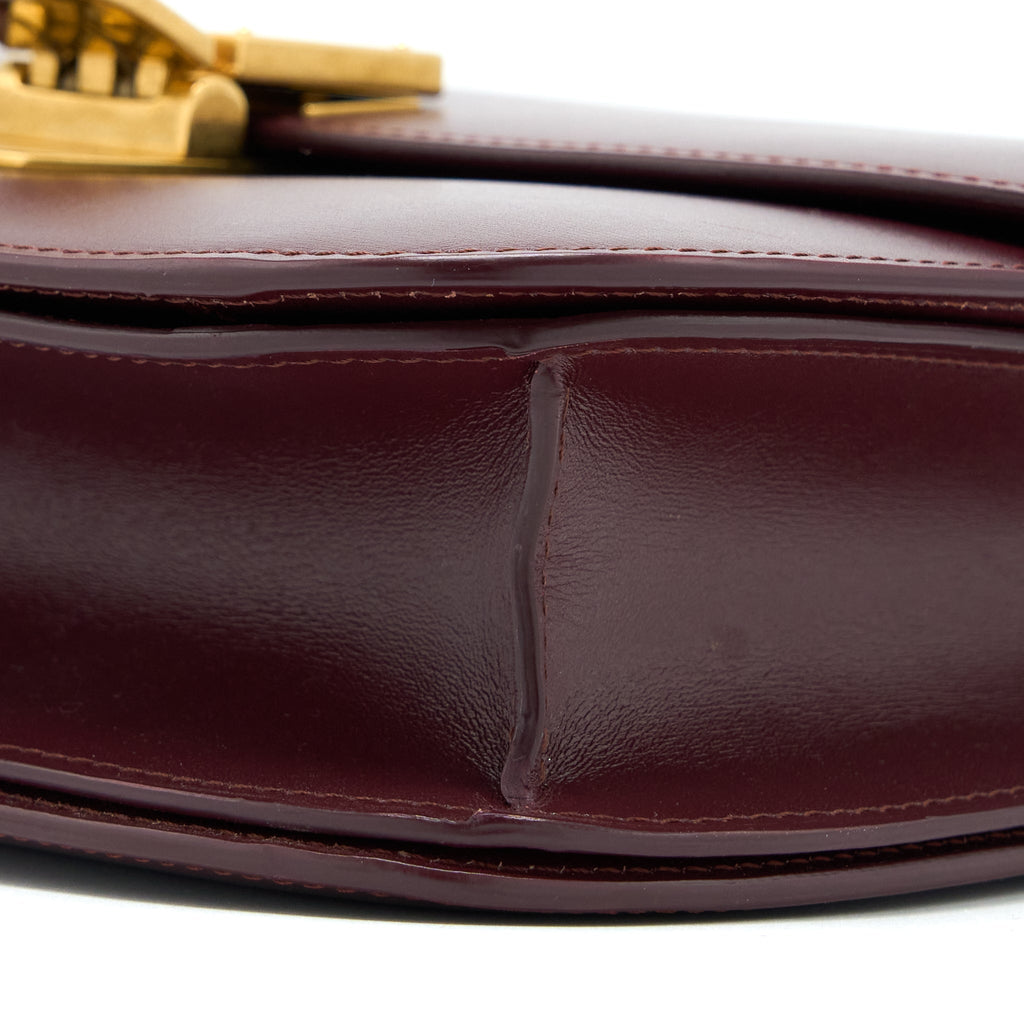 CELINE CLASSIC MEDIUM BOX CALFSKIN BURGUNDY GHW