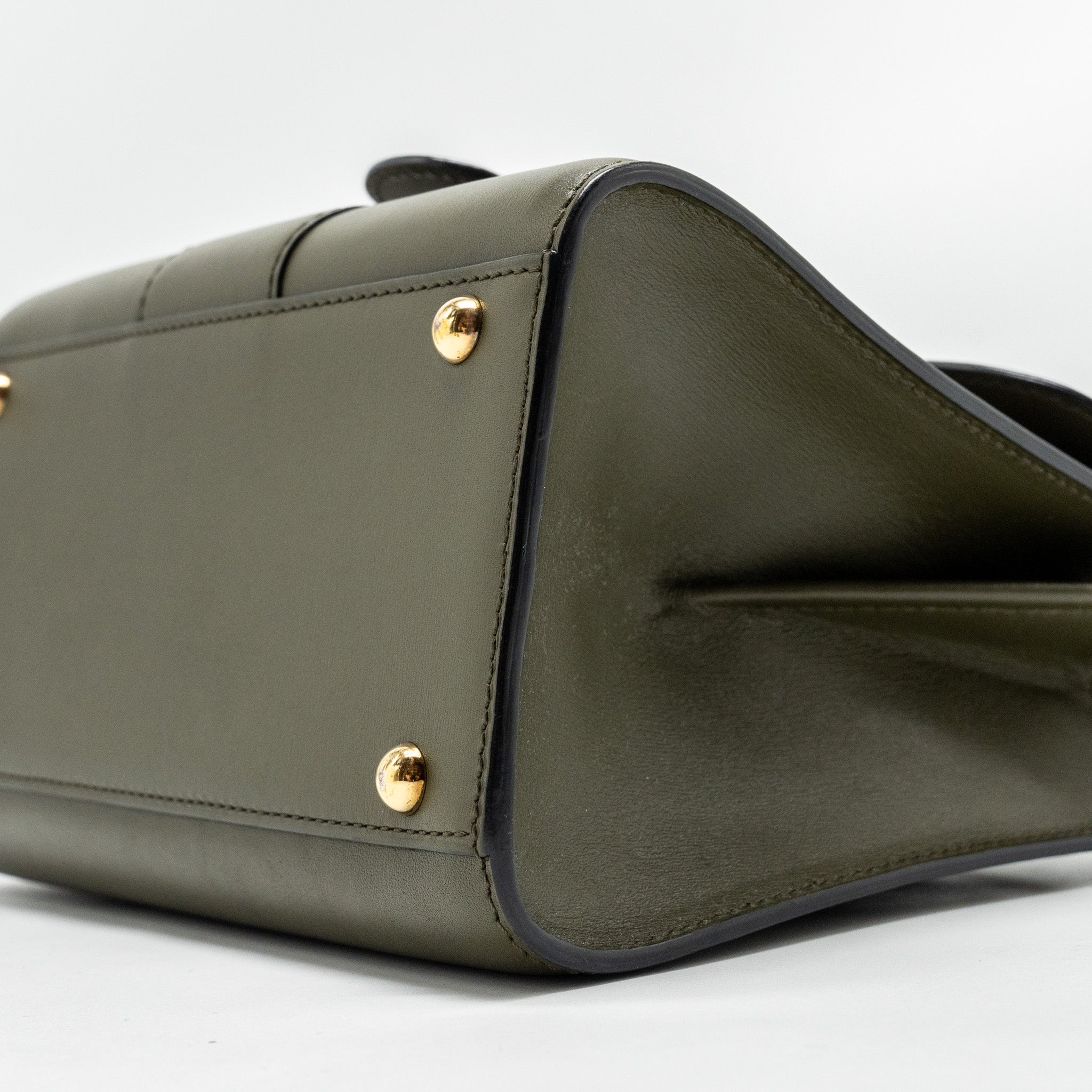 DELVAUX MINI BRILLIANT BAG CALFSKIN OLIVE LGHW
