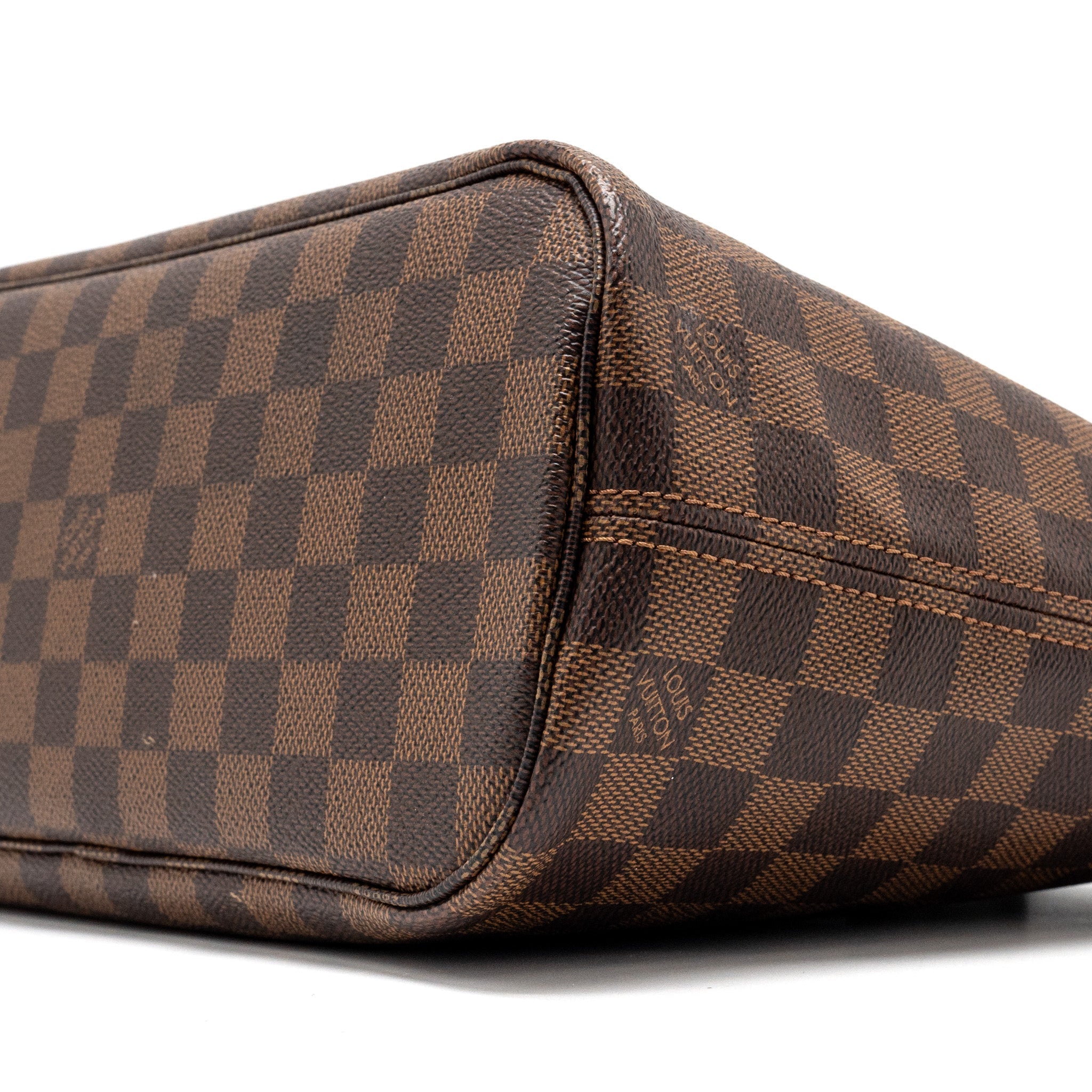 LOUIS VUITTON NEVERFULL PM DAMIER EBENE CANVAS GHW
