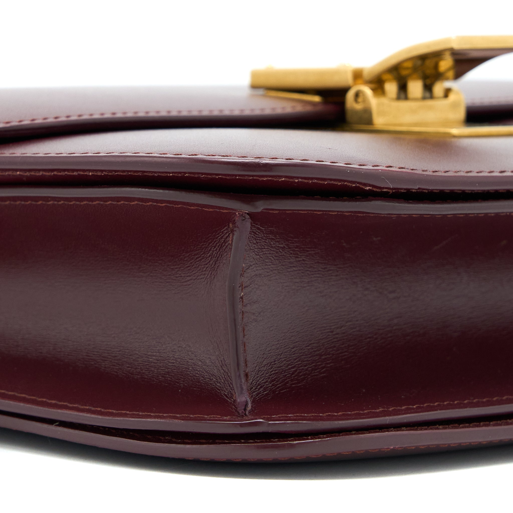 CELINE CLASSIC MEDIUM BOX CALFSKIN BURGUNDY GHW