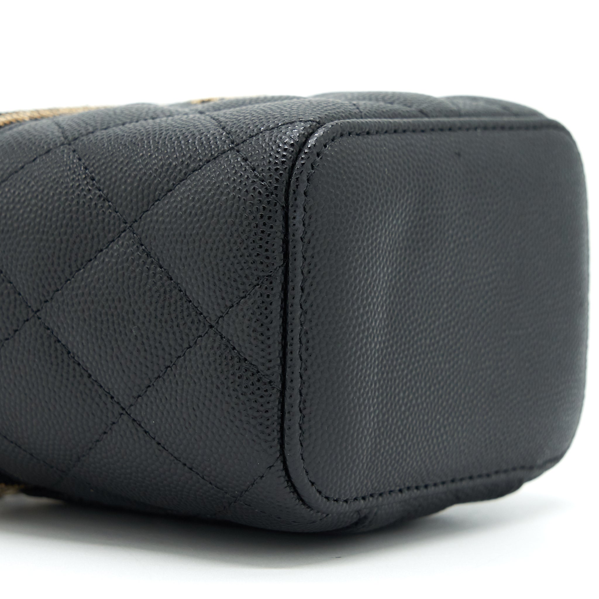 CHANEL MINI VANITY WITH CHAIN CAVIAR BLACK LGHW