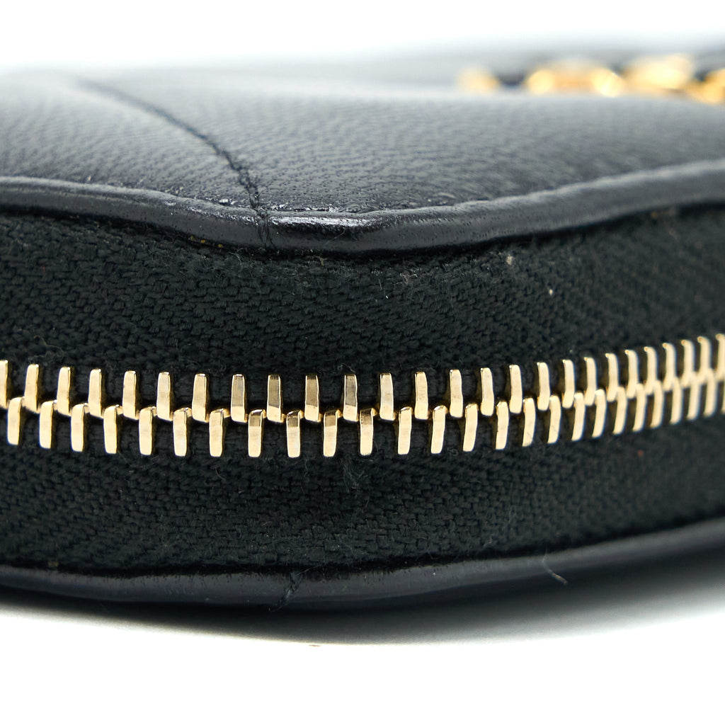 CHANEL 19 ZIP WALLET GOATSKIN BLACK GHW