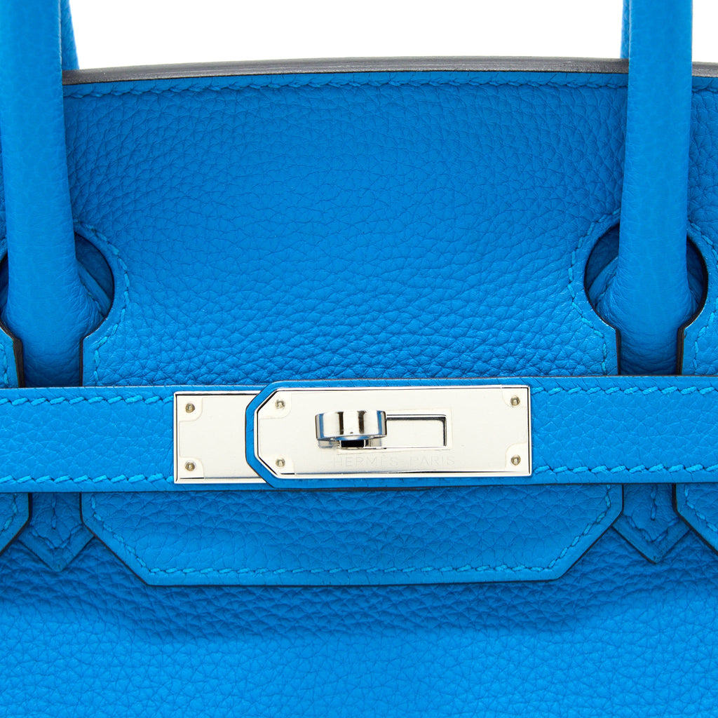 HERMES BIRKIN 30 TOGO BLEU ZANZIBAR/MALACHITE SHW