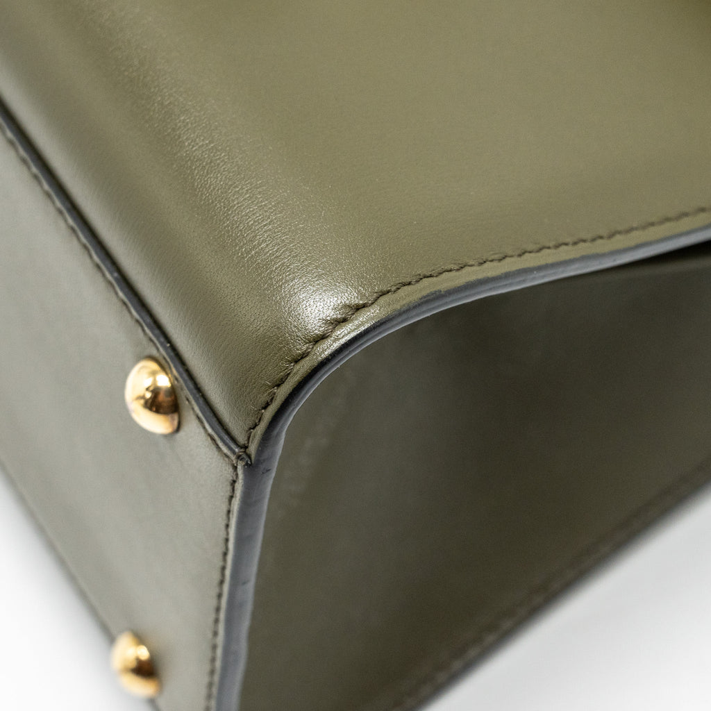 DELVAUX MINI BRILLIANT BAG CALFSKIN OLIVE LGHW