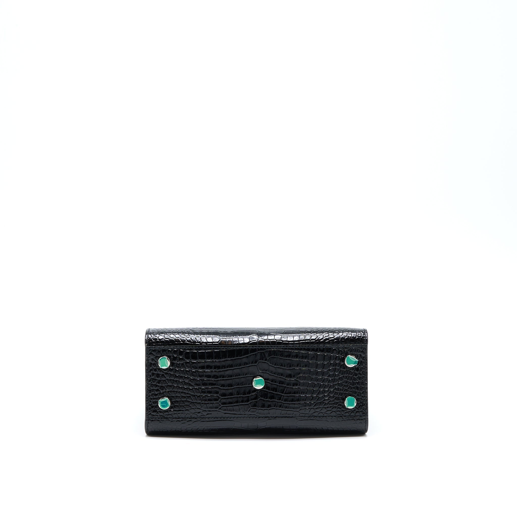 SAINT LAURENT/YSL SAC DE JOUR NANO CROC EMBOSSED BLACK SHW