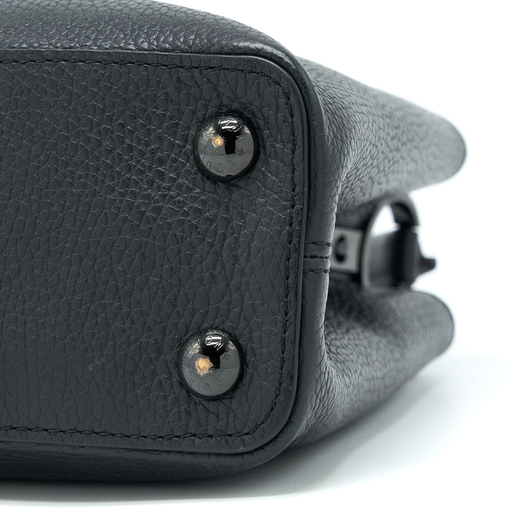 LOUIS VUITTON CAPUCINES BB TAURILLON SO BLACK WITH BLACK HARDWARE