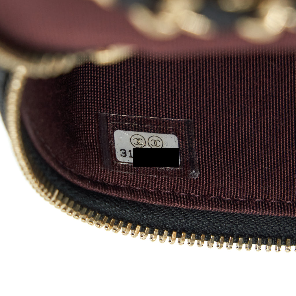 CHANEL MINI VANITY WITH CHAIN CAVIAR BLACK LGHW