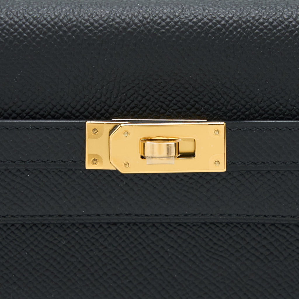 HERMES KELLY TO GO EPSOM BLACK GHW