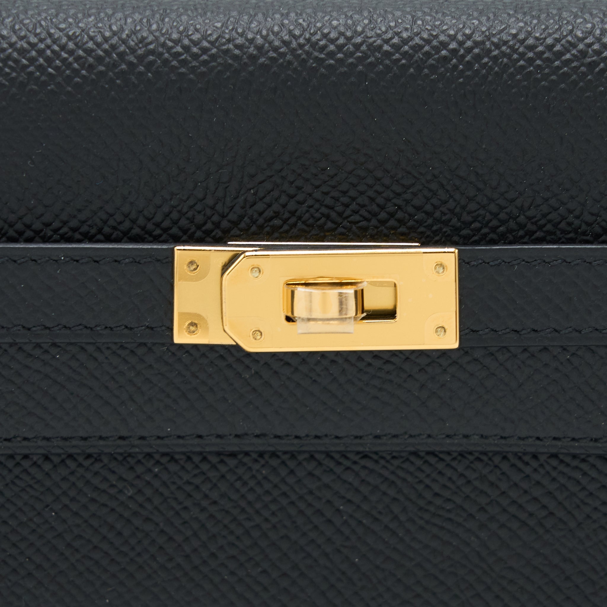 HERMES KELLY TO GO EPSOM BLACK GHW