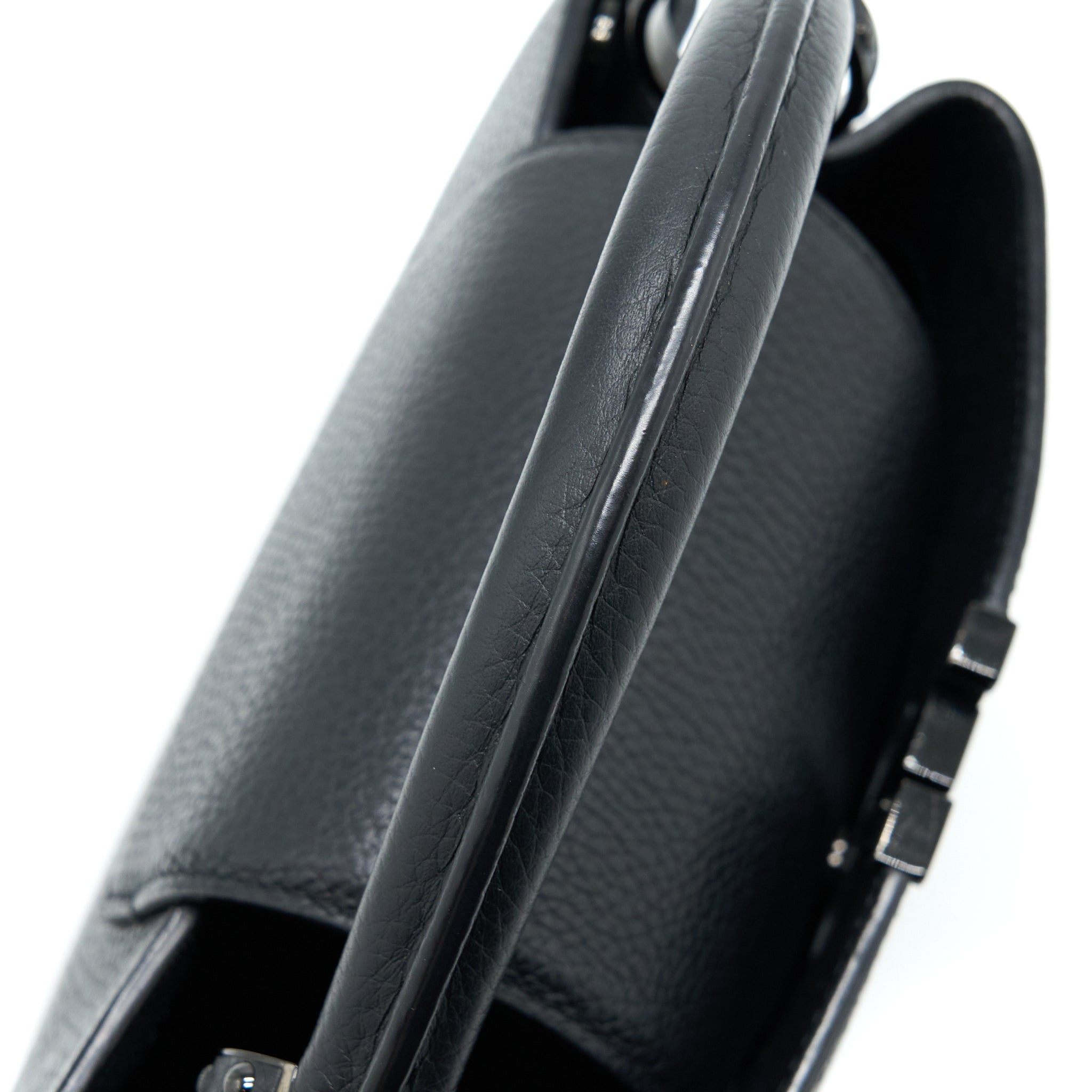 LOUIS VUITTON CAPUCINES BB TAURILLON SO BLACK WITH BLACK HARDWARE
