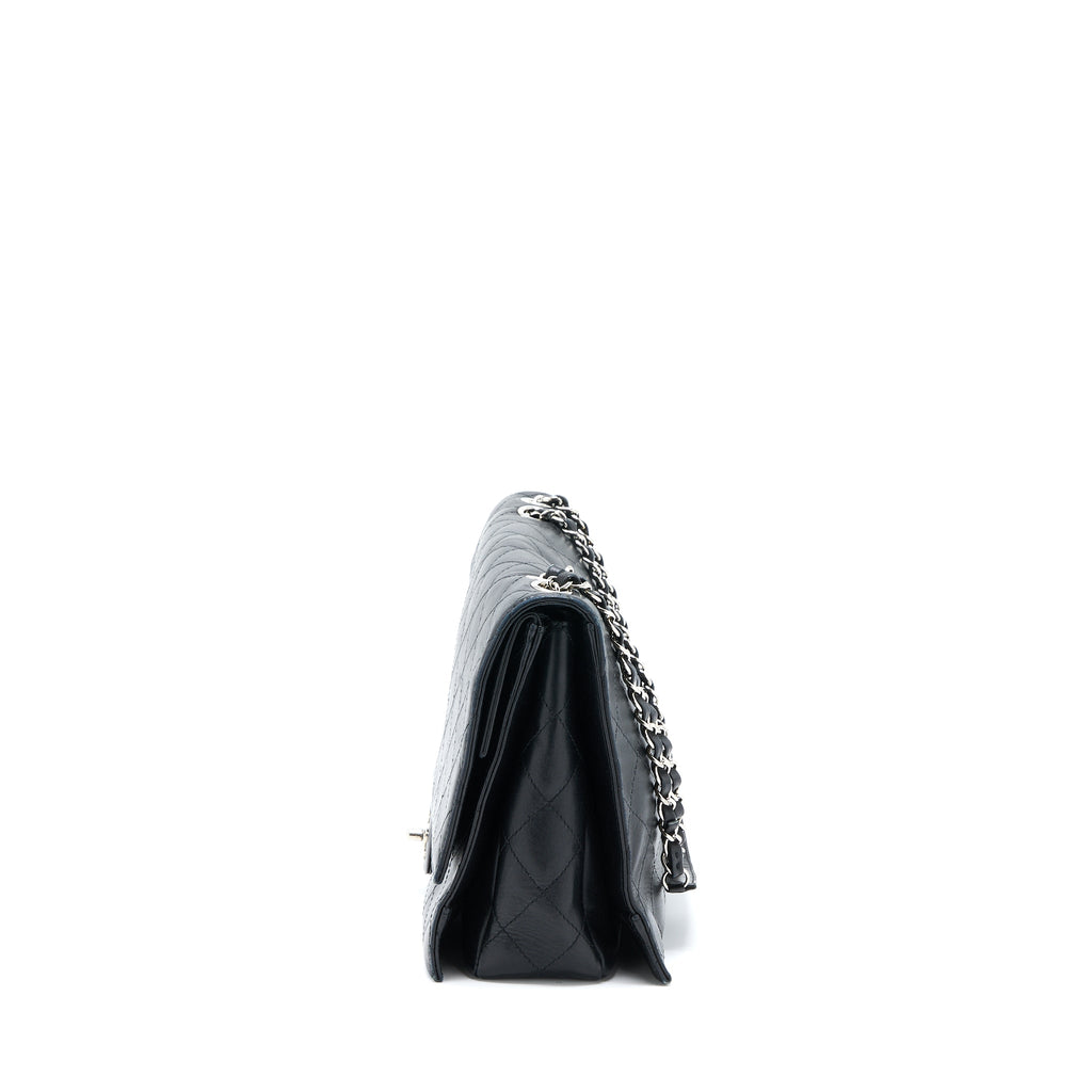 CHANEL QUILTED FLAP BAG LAMBSKIN BLACK SHW