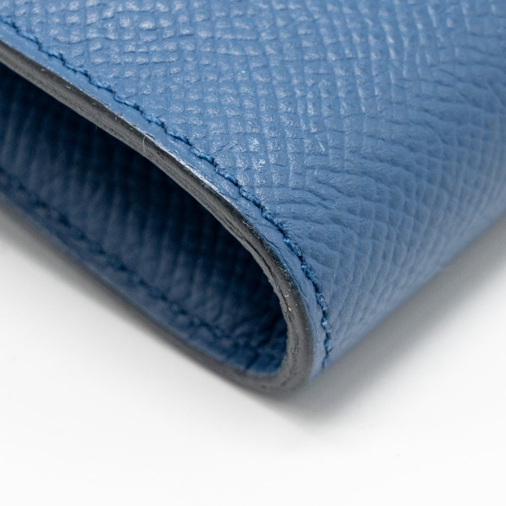 HERMES KELLY LONG WALLET EPSOM DARK BLUE GHW