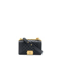 CHANEL SMALL BOY BAG CAVIAR BLACK GHW