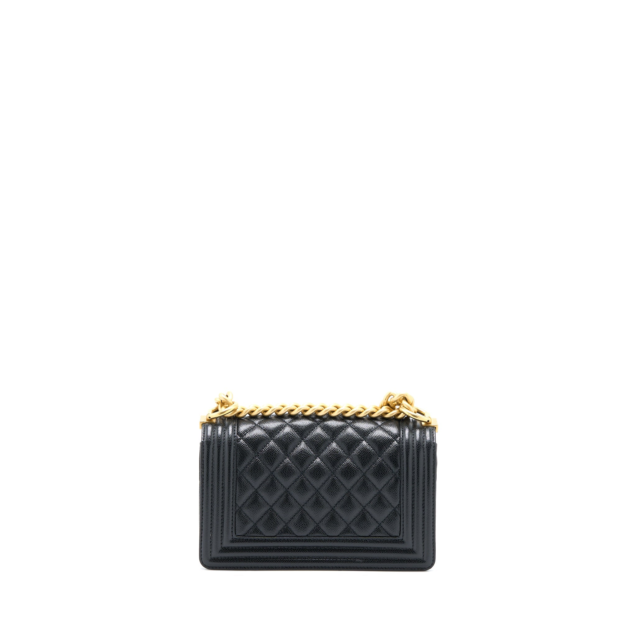 CHANEL SMALL BOY BAG CAVIAR BLACK GHW