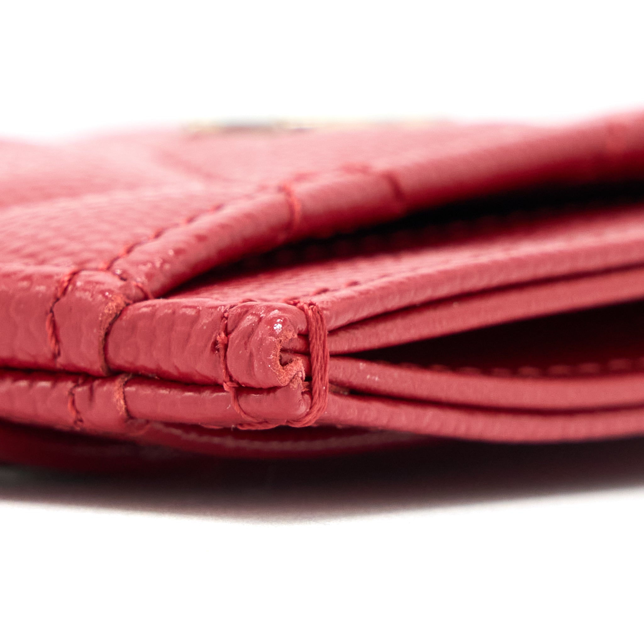 CHANEL CLASSIC CARD HOLDER CAVIAR RED WITH SHW
