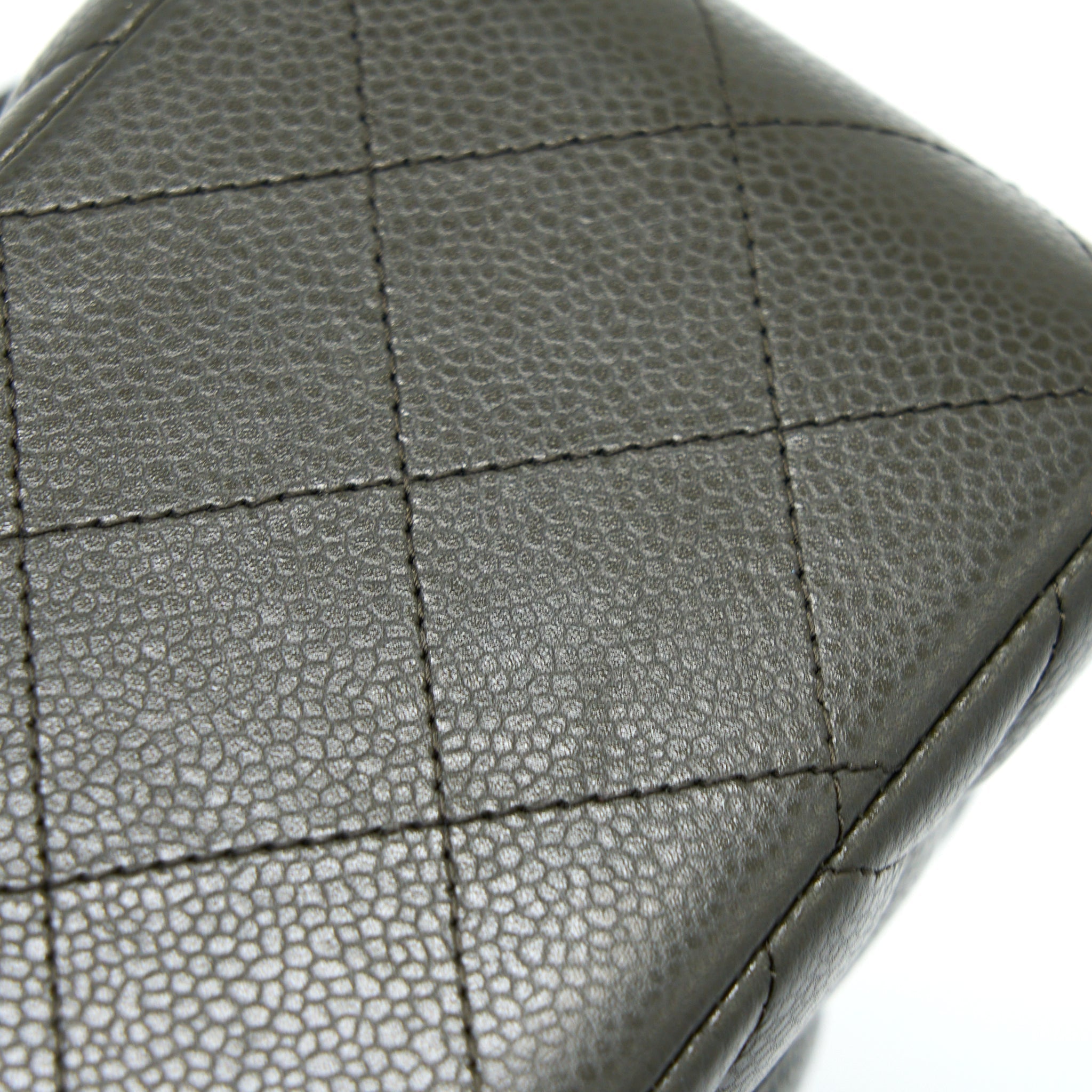 CHANEL CLASSIC JUMBO DOUBLE FLAP BAG CAVIAR OLIVE GREEN GHW