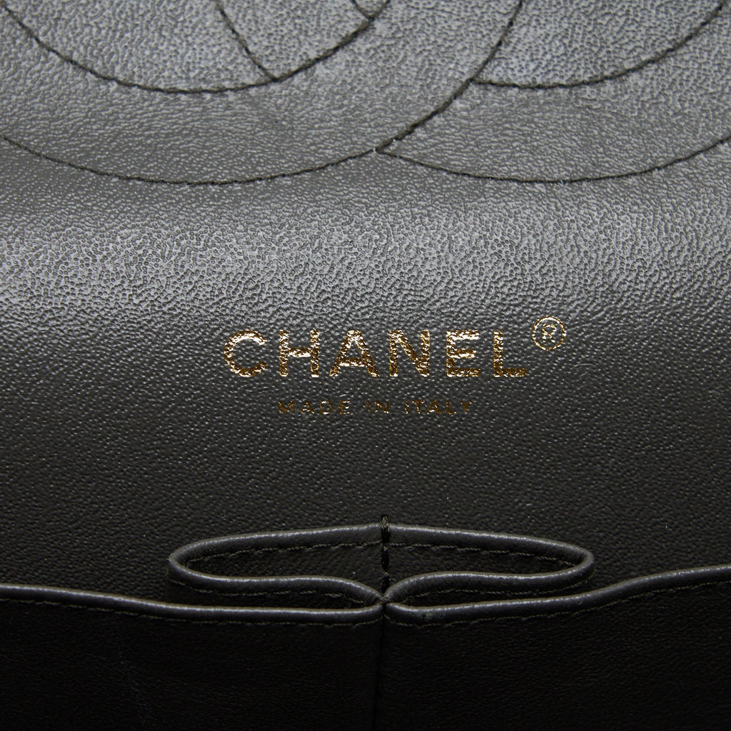CHANEL CLASSIC JUMBO DOUBLE FLAP BAG CAVIAR OLIVE GREEN GHW