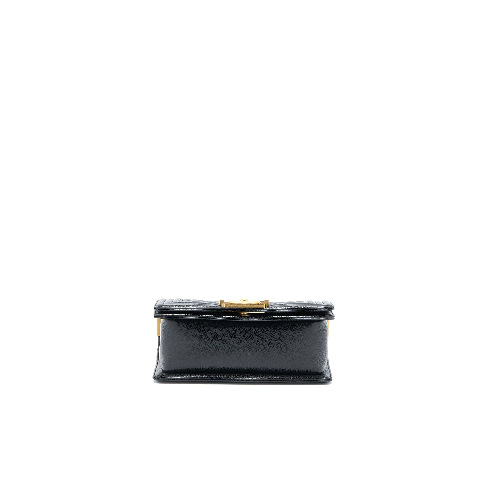 CHANEL SMALL BOY BAG CAVIAR BLACK GHW