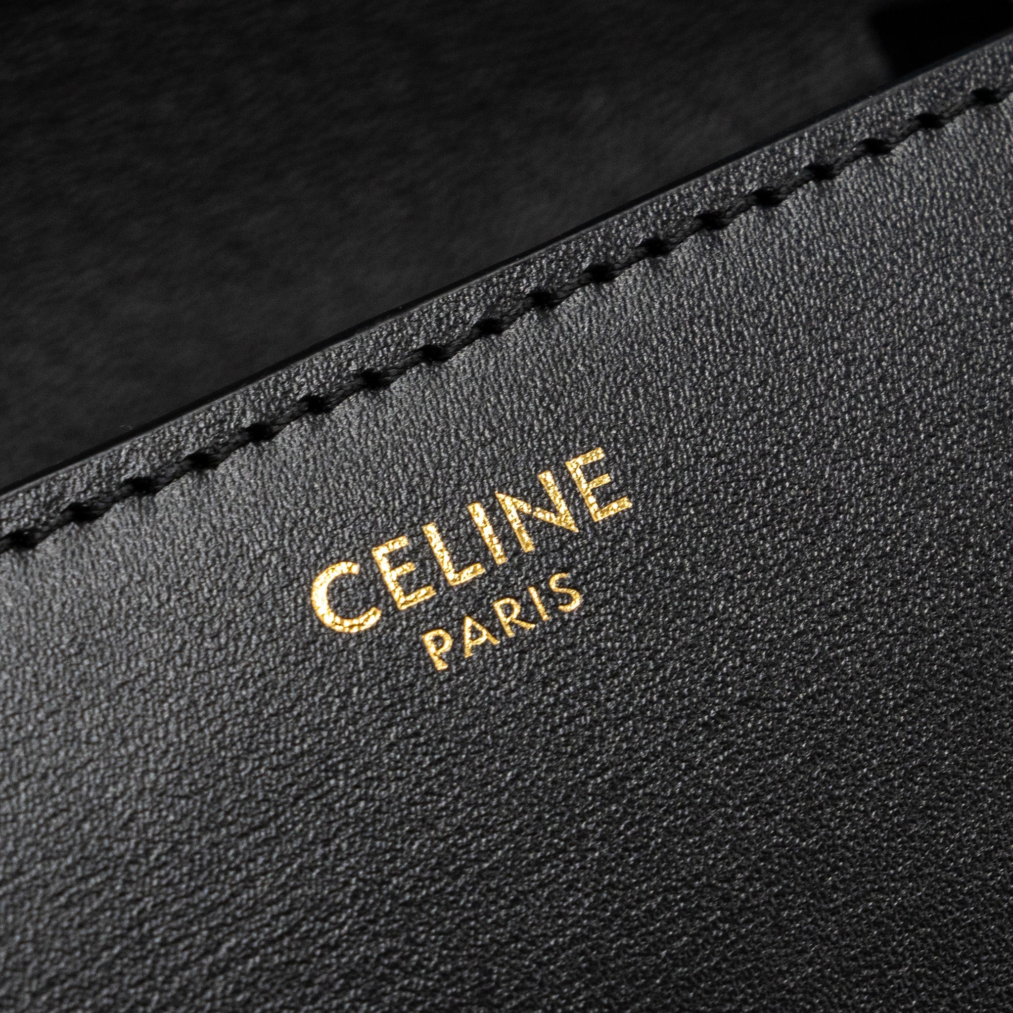 CELINE MINI CLASSIC BOX BAG CALFSKIN BLACK GHW