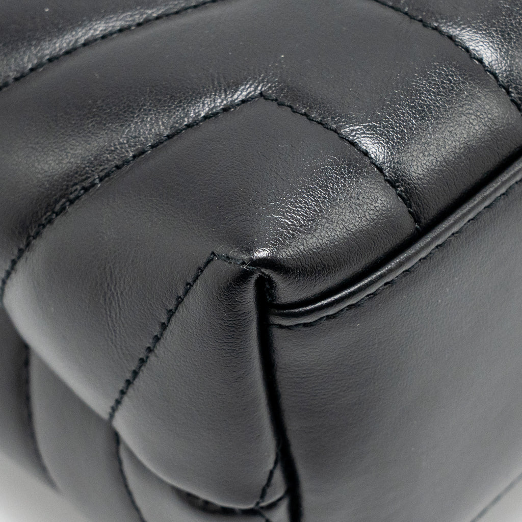 SAINT LAURENT/YSL MEDIUM LOULOU SHOULDER BAG CALFSKIN SO BLACK