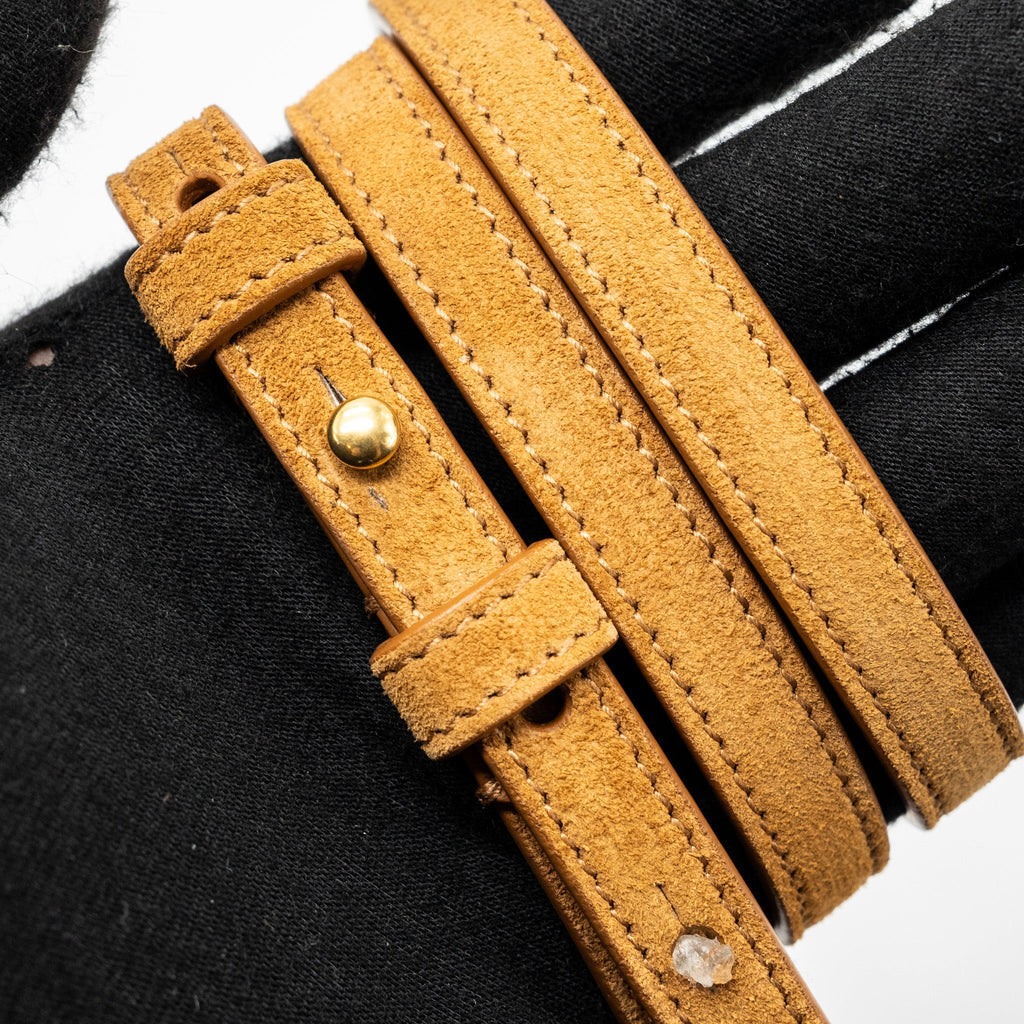 SAINT LAURENT KATE TASSEL CROSSBODY BAG SUEDE BROWN GHW