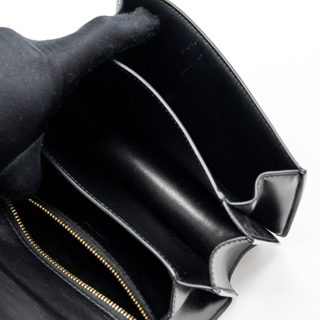 CELINE MINI CLASSIC BOX BAG CALFSKIN BLACK GHW