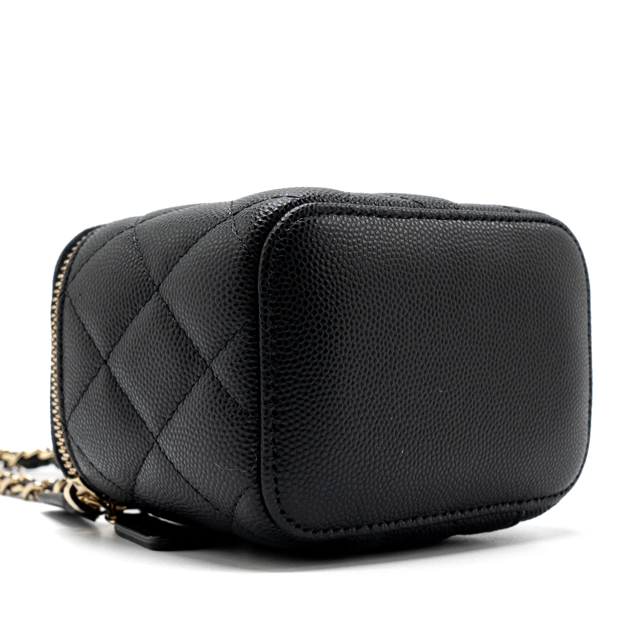 CHANEL MINI VANITY CASE CAVIAR BLACK LGHW