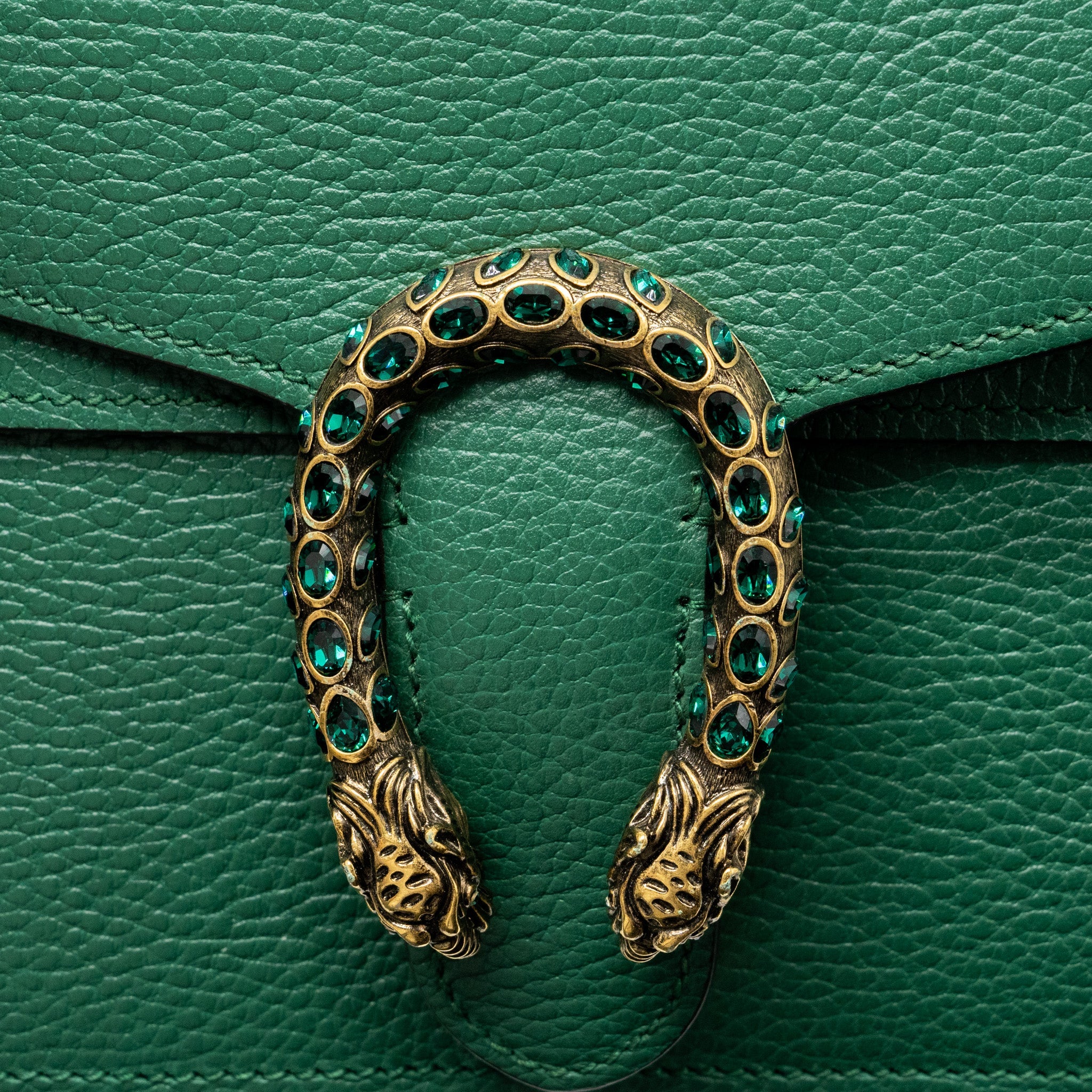 GUCCI DIONYSUS GG MINI BAG CALFSKIN GREEN SHW