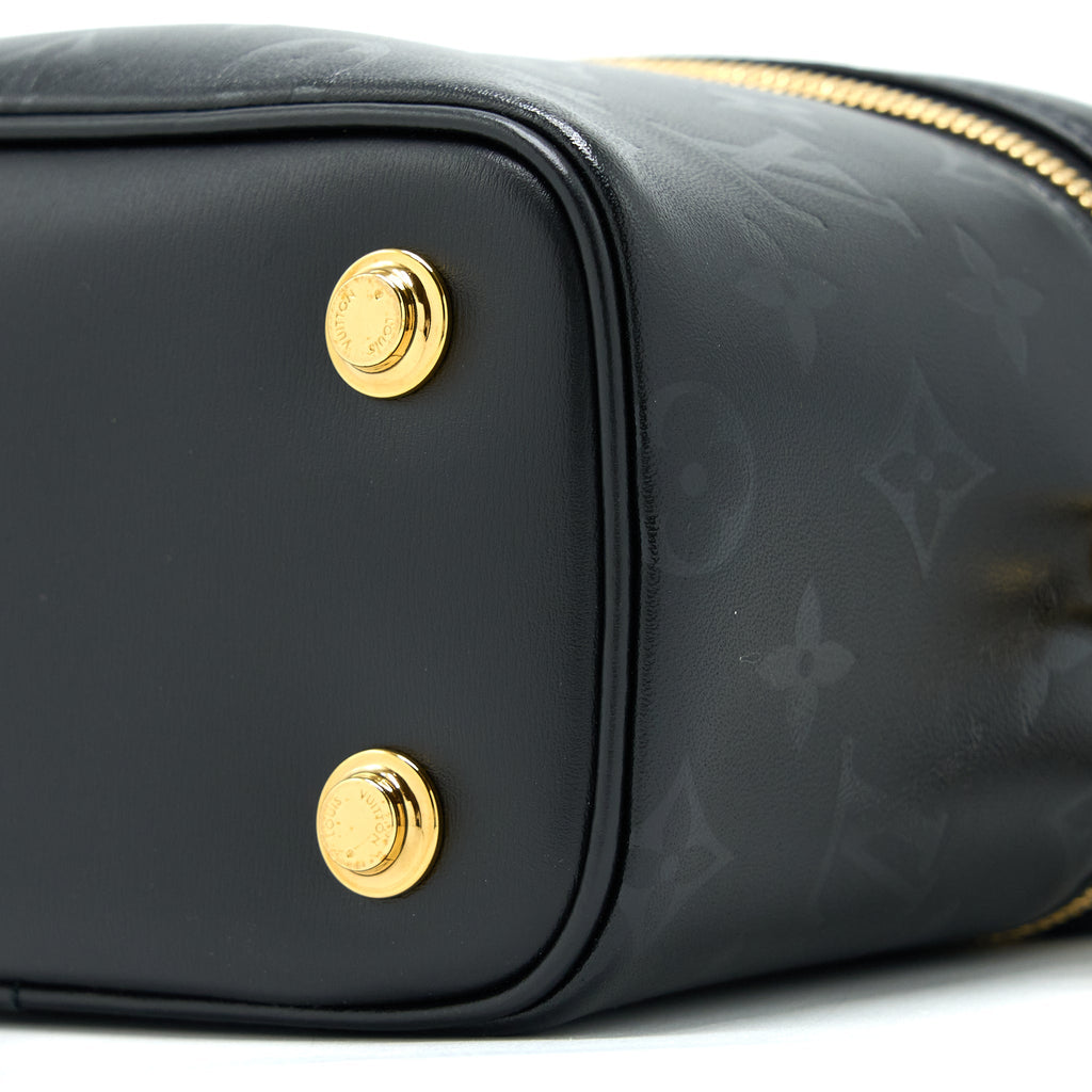 LOUIS VUITTON VANITY PM MONOGRAM LAMBSKIN BLACK GHW