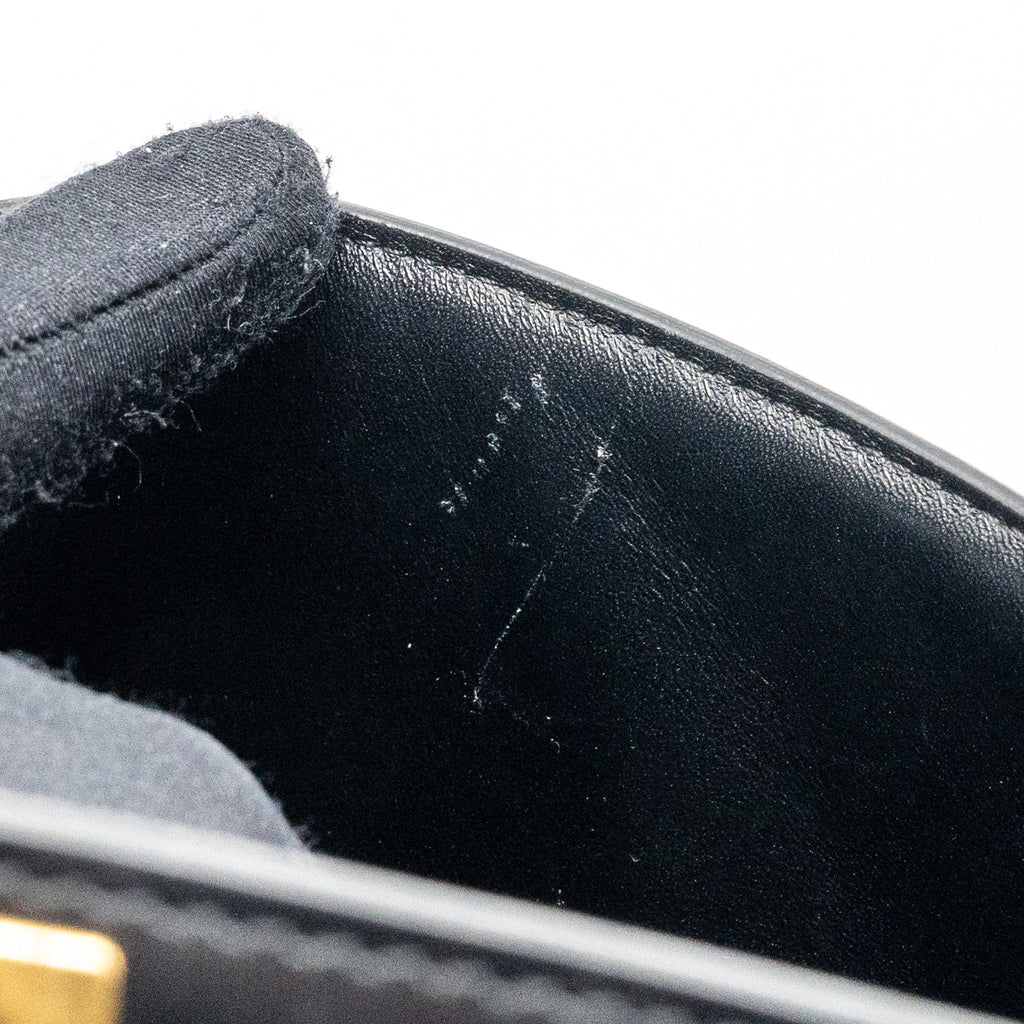 CELINE MINI CLASSIC BOX BAG CALFSKIN BLACK GHW