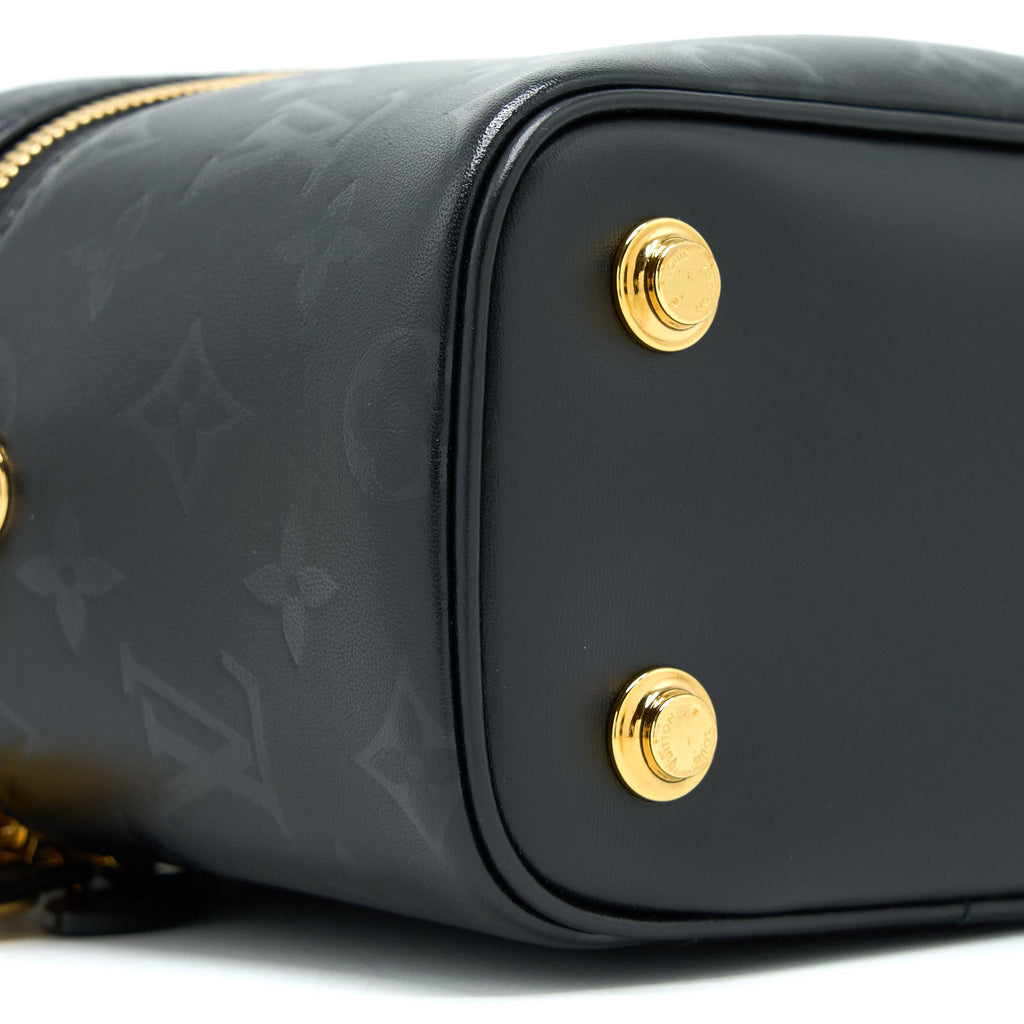 LOUIS VUITTON VANITY PM MONOGRAM LAMBSKIN BLACK GHW