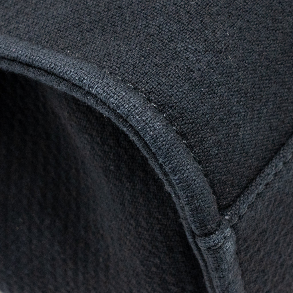 CHANEL DEAUVILLE TOTE BAG CANVAS/CALFSKIN BLACK LGHW (MICROCHIP)