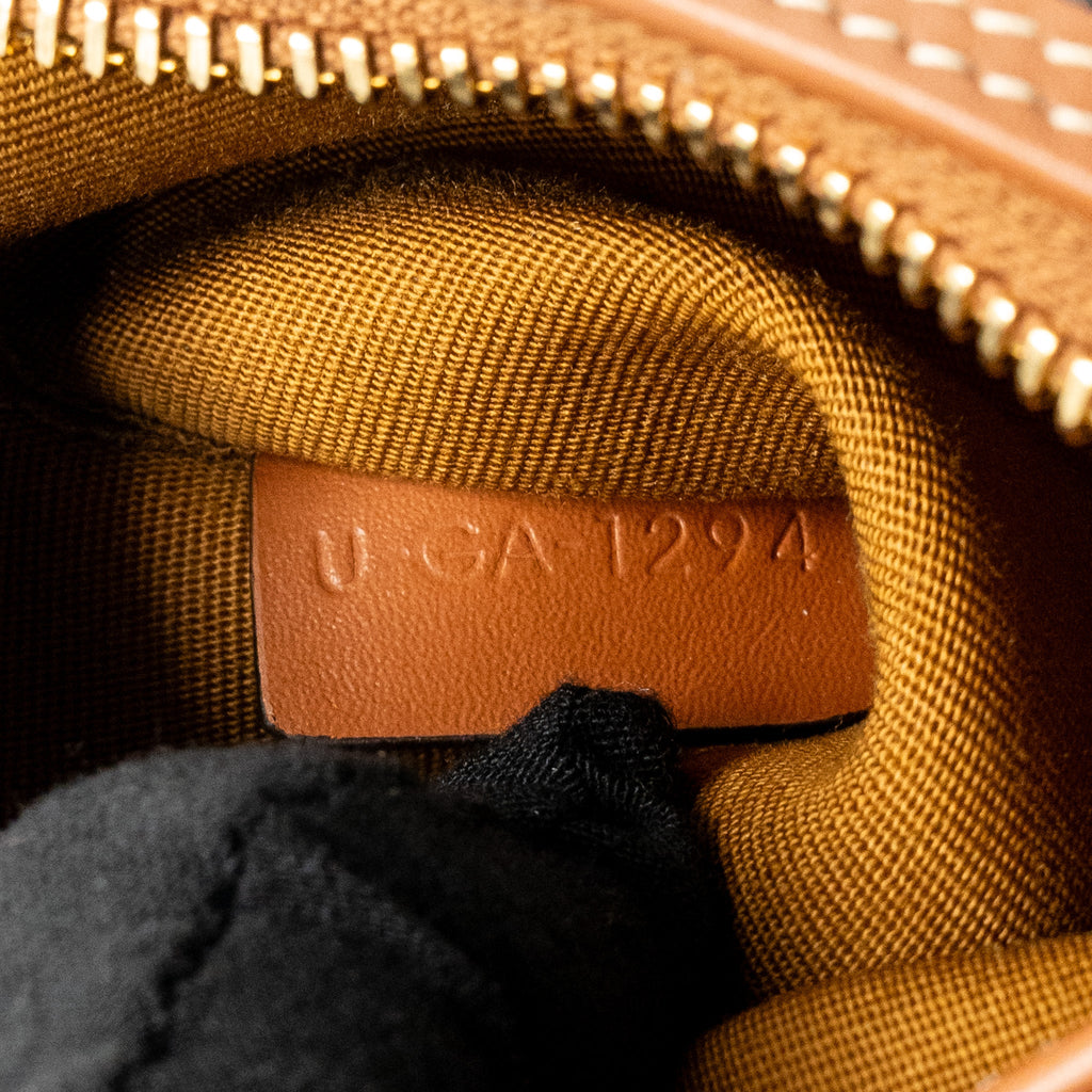 CELINE SMALL BOSTON BAG TRIOMPHE CANVAS/CALFSKIN TAN GHW