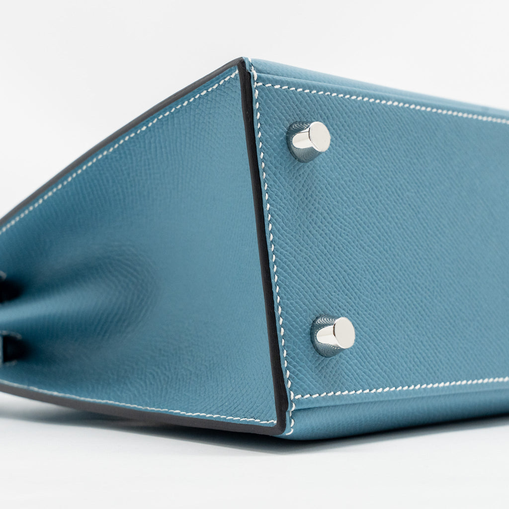 HERMES KELLY 25 EPSOM NEW BLEU JEAN SHW