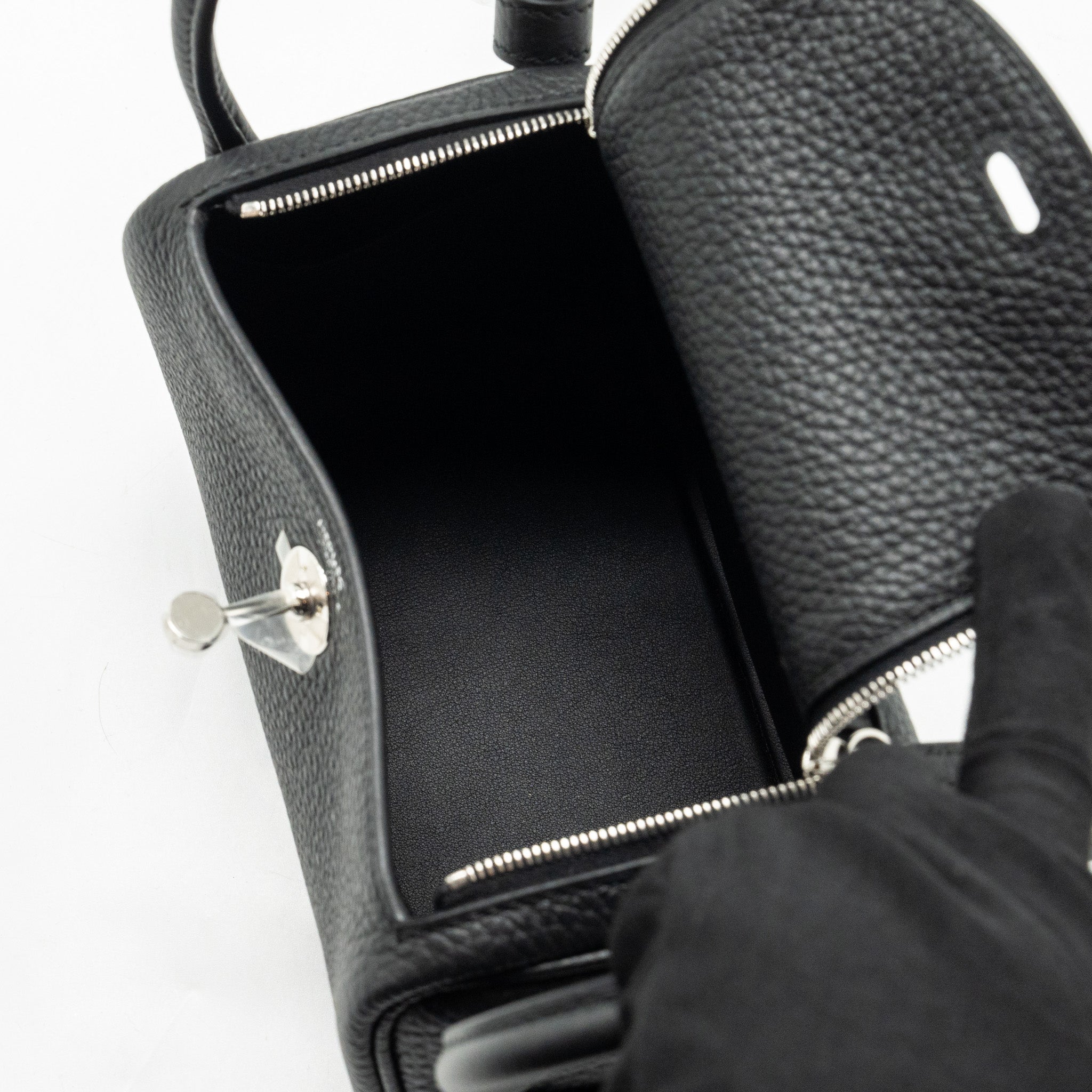 HERMES MINI LINDY CLEMENCE BLACK SHW