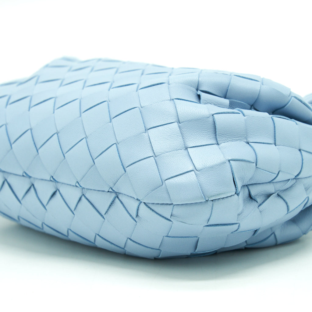 BOTTEGA VENETA MINI JODIE BAG LIGHT BLUE SHW