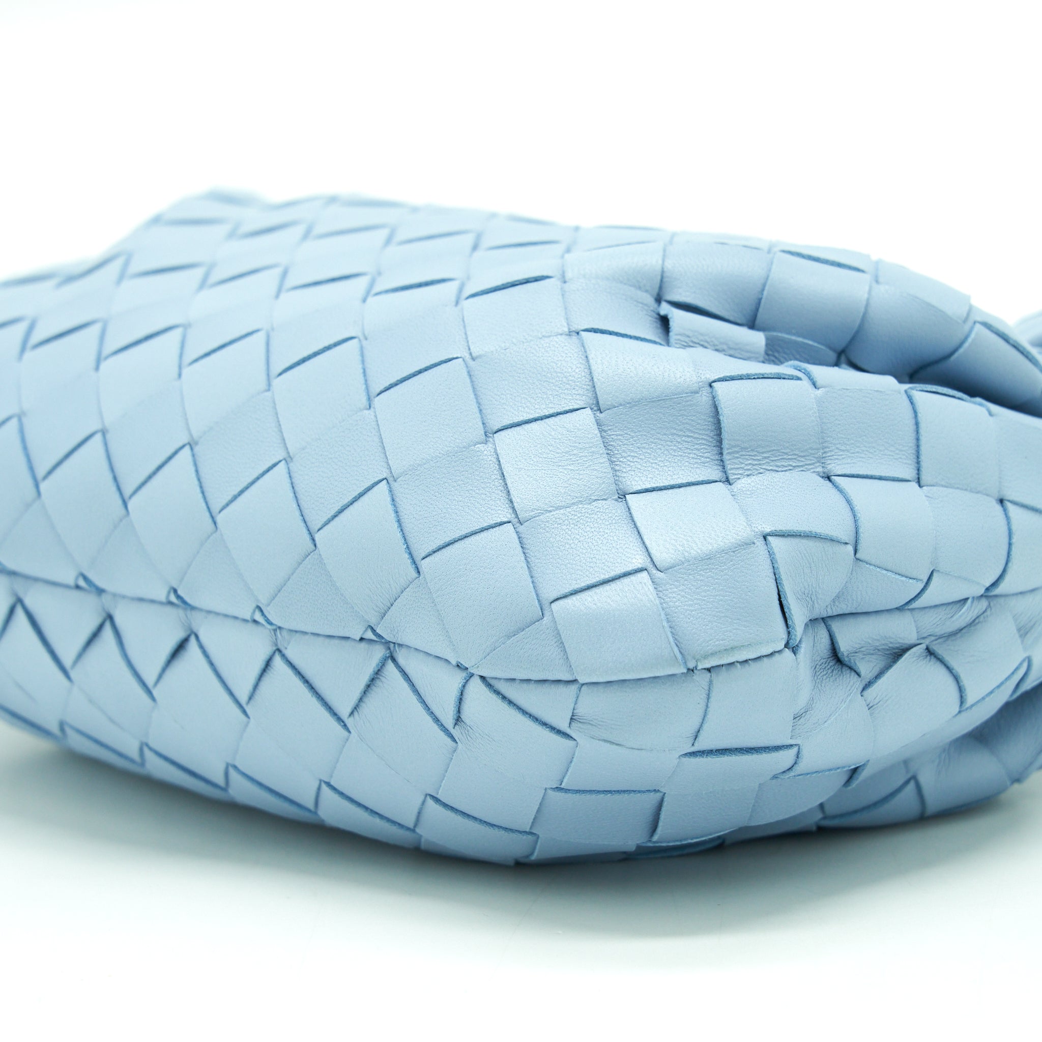 BOTTEGA VENETA MINI JODIE BAG LIGHT BLUE SHW