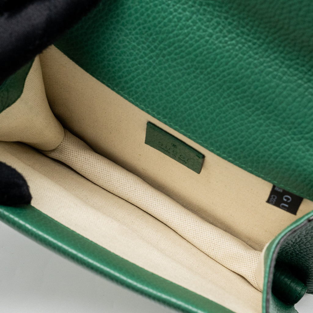 GUCCI DIONYSUS GG MINI BAG CALFSKIN GREEN SHW