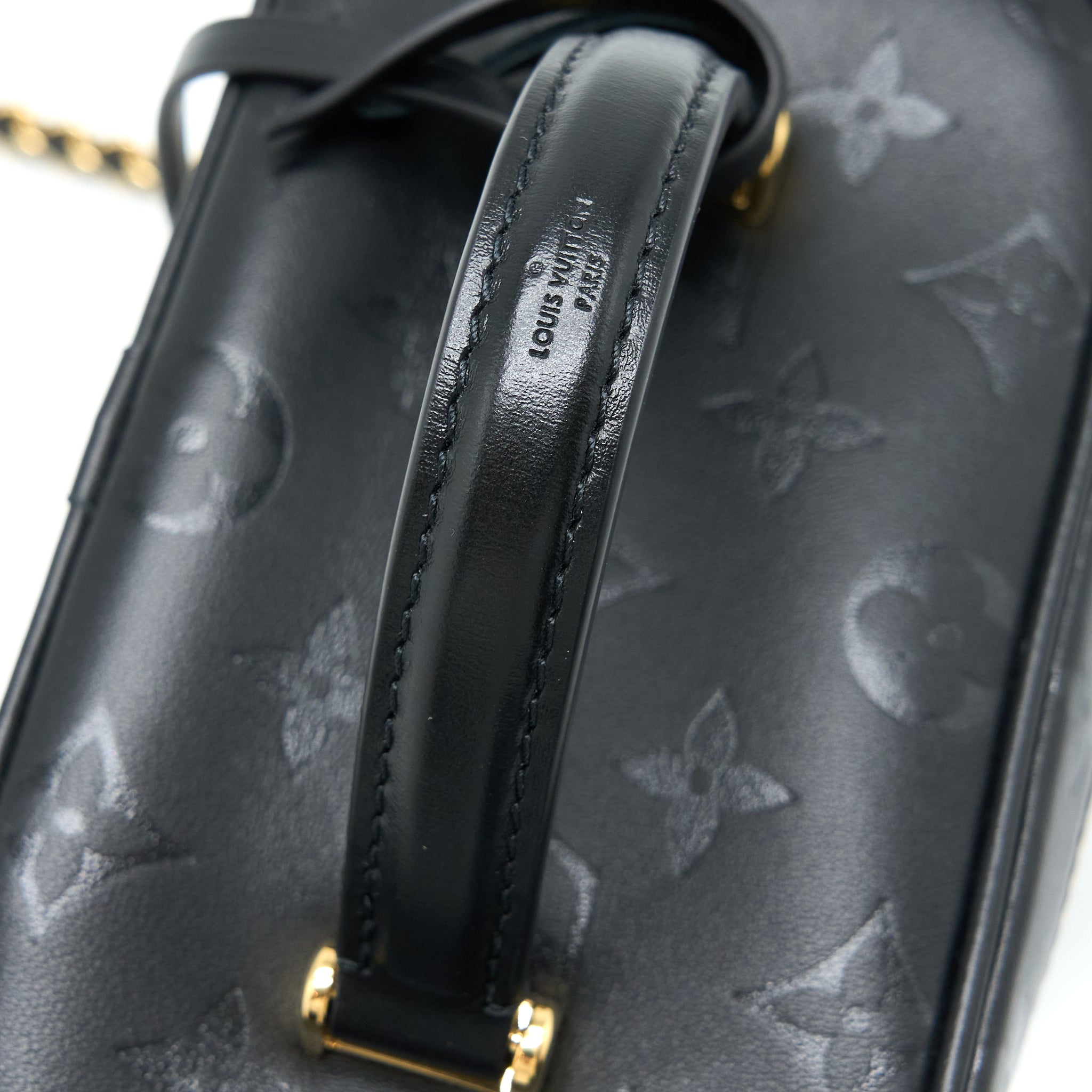 LOUIS VUITTON VANITY PM MONOGRAM LAMBSKIN BLACK GHW