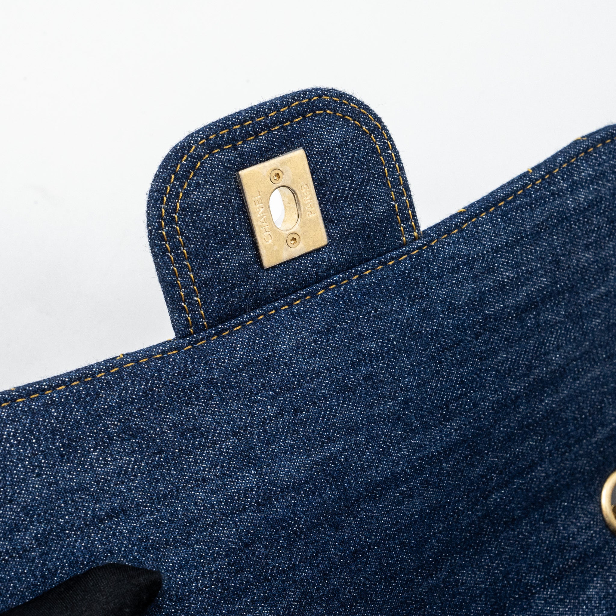 CHANEL 23S FLAP BACKPACK DENIM BLUE WITH GHW (MICROCHIP)