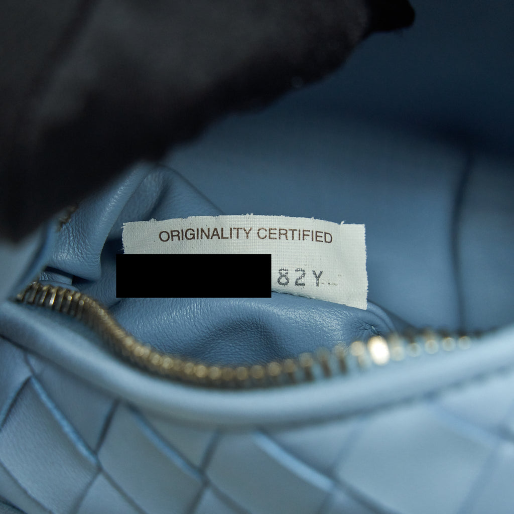 BOTTEGA VENETA MINI JODIE BAG LIGHT BLUE SHW