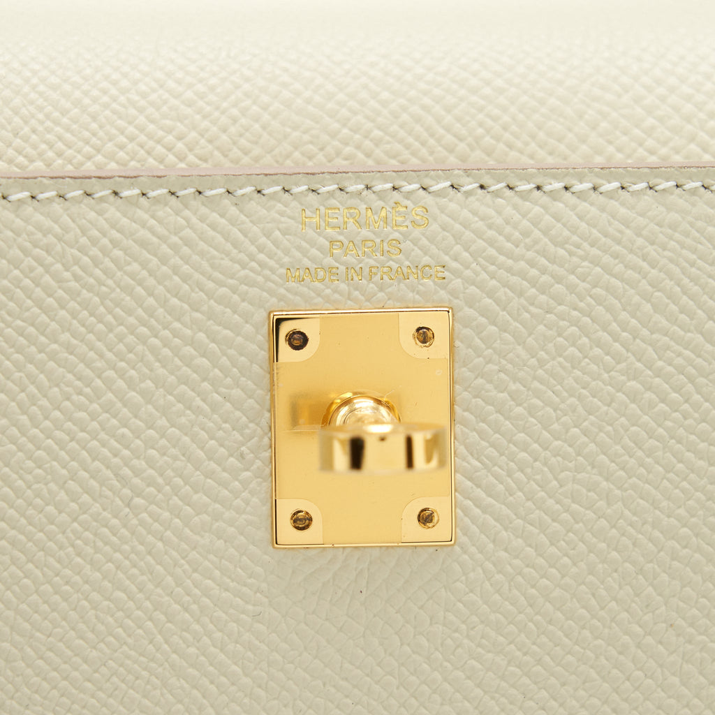 HERMES KELLY 25 EPSOM LEATHER 10 CRAIE GHW