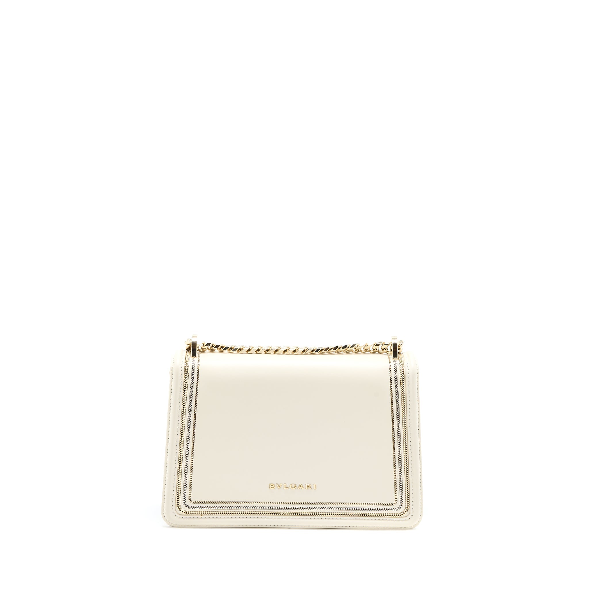 BVLGARI SERPENTI FOREVER FLAP BAG LIMITED EDITION CALFSKIN WHITE LGHW